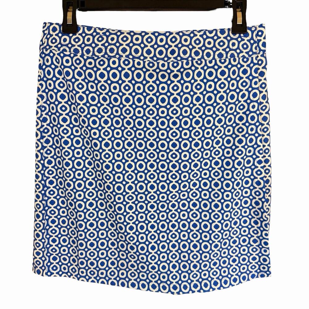 RIPSKIRT Hawaii Rip Skirt Length 2 Wrap Skirt Small Blue Dot Dot Dot Geometric